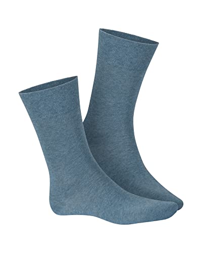 Hudson Herren Relax Cotton Druckfreier Bund Socken, Jeans-Mel. 0667, 43/44 von Hudson