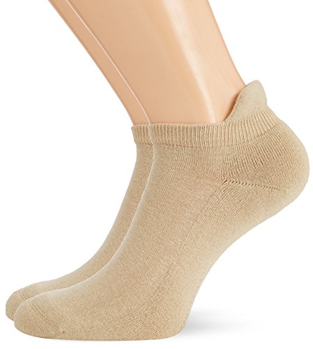 Hudson Herren Sneaker Socken mit Plüschsohle, 024783 Only Plush, 2er Pack, Gr. 43/46, Beige (Sisal 0783) von HUDSON