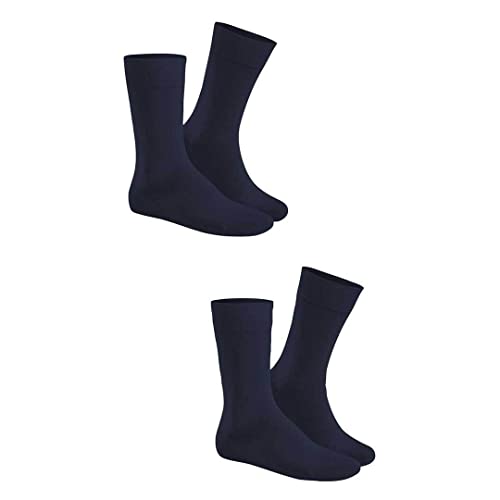 Hudson Herren Socken Only 2-Pack druckfreier Bund Marine 0335 39-42 von Hudson