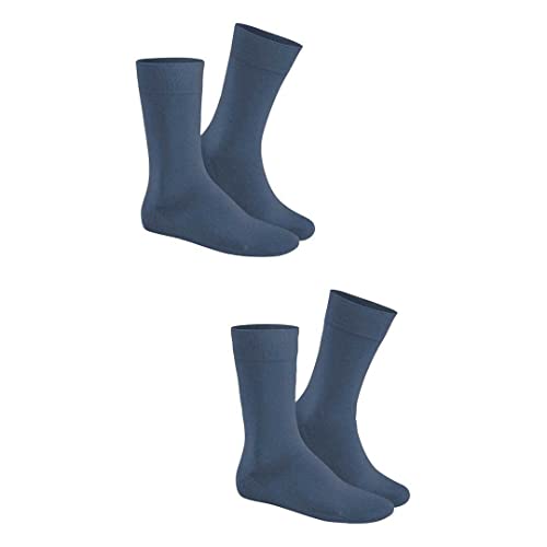 Hudson Herren Socken, 024491 Only, 2er Pack, Gr. 43/46, Blau (Marinemeliert 0387) von Hudson