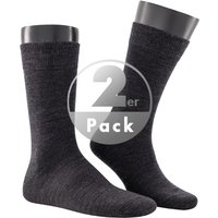 Hudson Herren Socken grau Schur-Wolle unifarben von Hudson