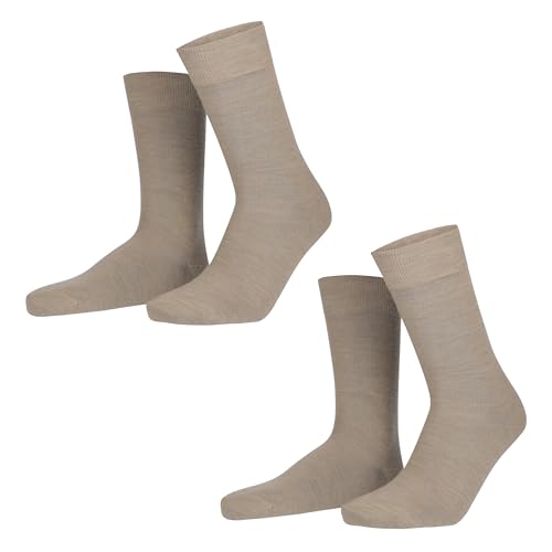 Hudson Herren Socken Only 2-Pack druckfreier Bund Beigemel. 0723 43-46 von Hudson