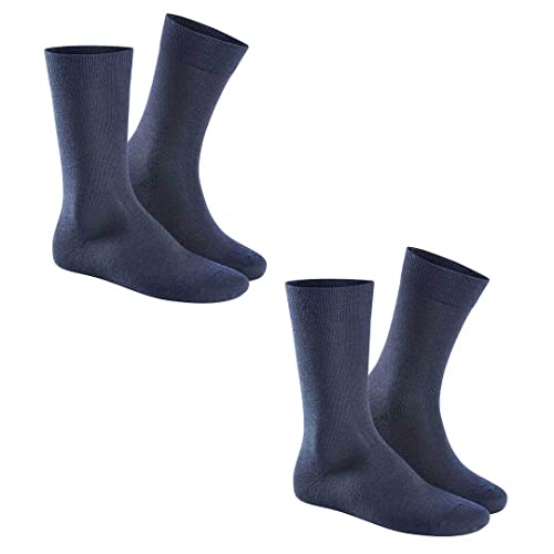 Hudson Herren Socken Only 2-Pack druckfreier Bund Marine 0335 39/42 von Hudson