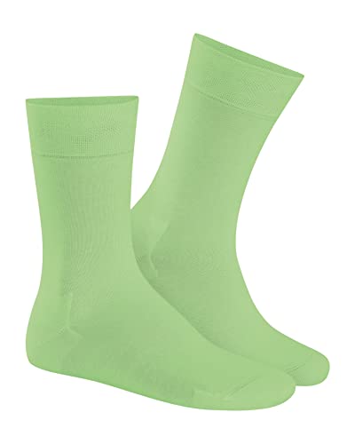 Hudson Herren Relax Cotton Druckfreier Bund Socken, Bright-Green 0834, 43/44 von Hudson