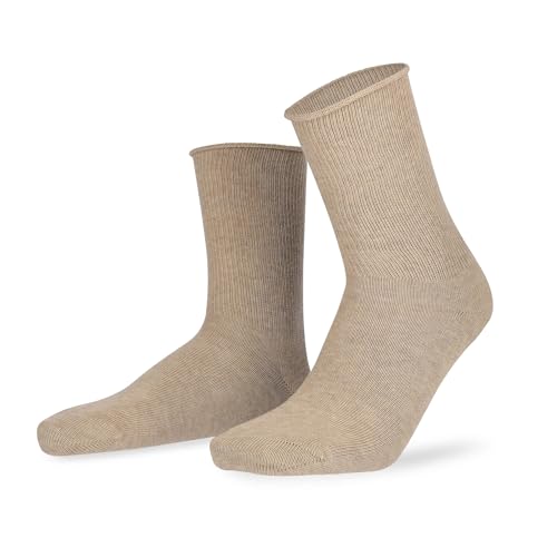 Hudson Herren Socken Relax Soft druckfreier Bund Beigemel. 0723 39-42 von Hudson