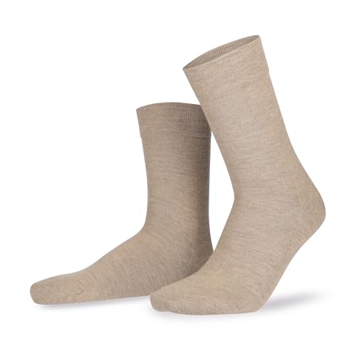 Hudson Herren Socken Relax Woolmix Clima klimaregulierend Beigemel. 0723 43-46 von Hudson
