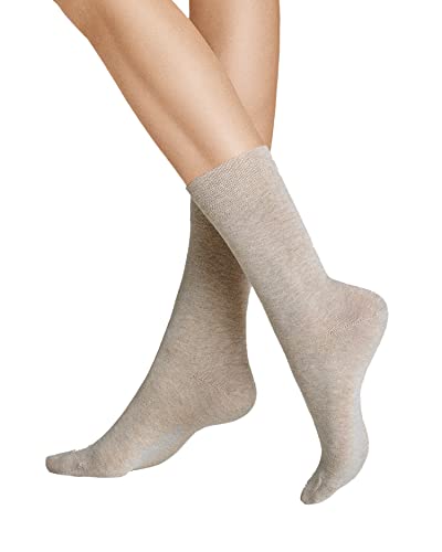 Hudson Damen Socken Relax Cotton druckfreier Bund Chinin-mel. 0713 39/42 von Hudson