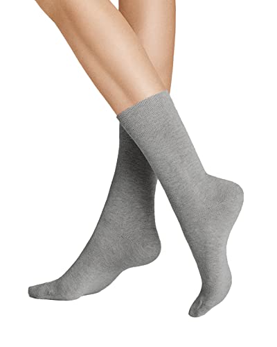 Hudson RELAX COTTON Damen Socken, Baumwollsocken Damen ohne Gummibund, Frauen Socken mit verstärkter Sohle (hautfreundlich, viele Farben) Menge: 1 Paar, Silber (Silber 0502), Gr. 35-38 von Unbekannt