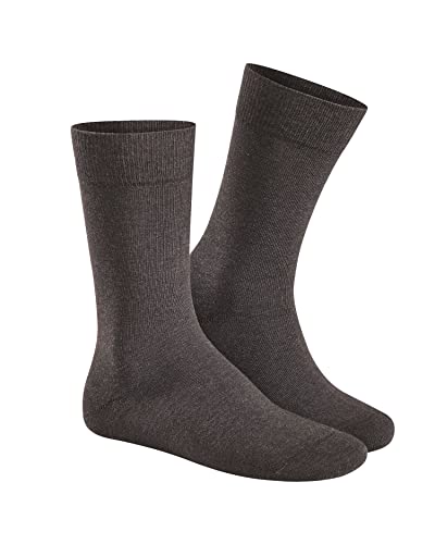 Hudson Herren Relax Cotton Druckfreier Bund Socken, Dunkelbraun-Mel. 0777, 41/42 von Hudson