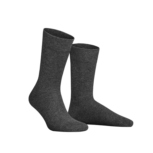 Hudson Herren Relax Cotton Druckfreier Bund Socken, Grau-Mel. 0550, 43/44 von Hudson