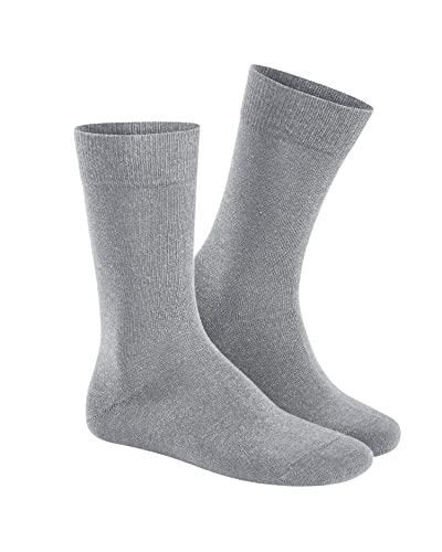 Hudson RELAX COTTON Herren Socken, Baumwollsocken Herren ohne Gummibund, Männersocken mit verstärkter Sohle (sportlich, viele Farben) Menge: 1 Paar, Silber (Silber 0502), Gr. 43-44 von Hudson