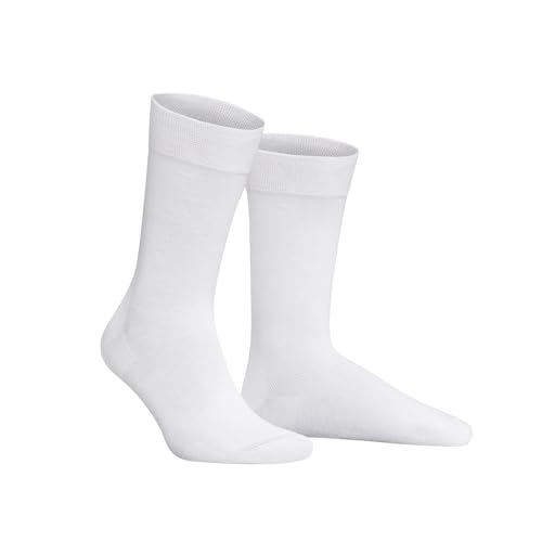 Hudson Herren Relax Cotton Druckfreier Bund Socken, White 0008, 43/44 von Hudson