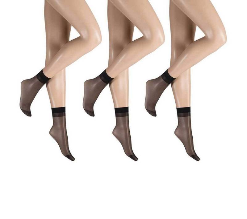 Hudson Basicsocken Simply 20 3-Pack (3-Paar) Transparente Söckchen im Dreierpack von Hudson