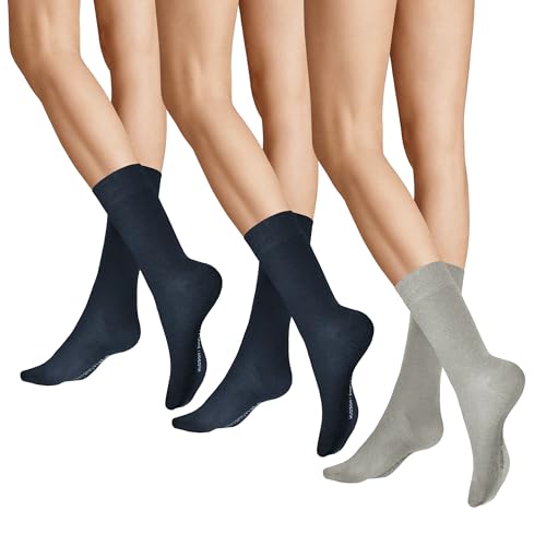 Hudson Unisex Easy³ 3-Pack druckfreier Bund Socken, Set Marine 0964, 39-42 (3er Pack) von Hudson