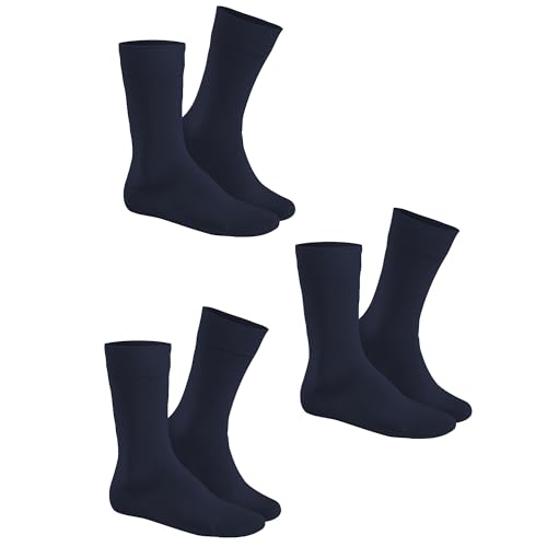 Hudson Unisex Socken Simply³ 3-Pack Marine 0335 43-46 von Hudson