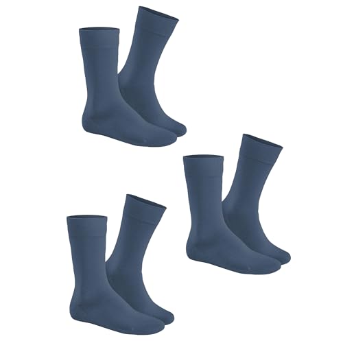 Hudson Unisex Socken Simply³ 3-Pack Marine-mel. 0387 43-46 von Hudson
