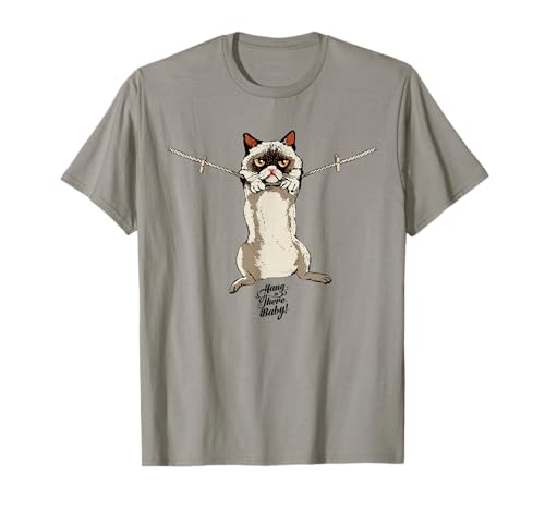Hang in There Baby Cat T-Shirt von Huebucket