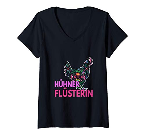 Damen Lustiges Hühner Flüsterin Frauen Outfit I Landwirtin Huhn T-Shirt mit V-Ausschnitt Damen Lustiges Hühner Flüsterin Frauen Outfit I Landwirtin Huhn T-Shirt mit V-Ausschnitt von Hühner Flüsterin Geschenke I Bauernhof Fun Spruch