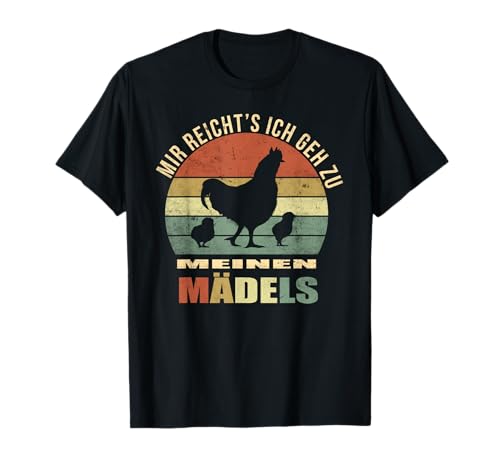 Landwirt Huhn Meine Mädels Retro Vintage Design Landwirt T-Shirt Landwirt Huhn Meine Mädels Retro Vintage Design Landwirt T-Shirt von Hühner Landwirt Lustiger Spruch Bauer Hühnerzucht