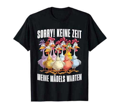 Hühnermotiv, Keine Zeit Meine Mädels Warten, Lustige Hühner T-Shirt Hühnermotiv, Keine Zeit Meine Mädels Warten, Lustige Hühner T-Shirt von Hühner Zubehör & Hühnergeschenke Männer Damen