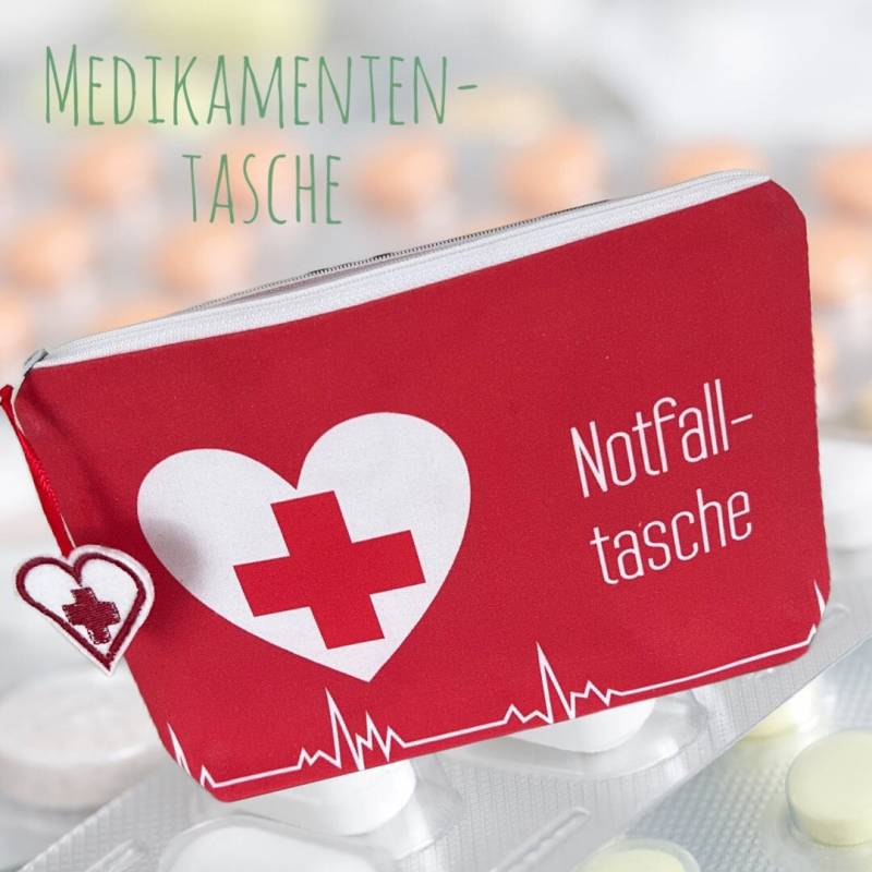 Tt-09 Kosmetiktasche/Medikamententaschen Medizin Kosmetik Erste Hilfe Notfalltasche Notfall Name Individualisierbar von HuehnerstallShop