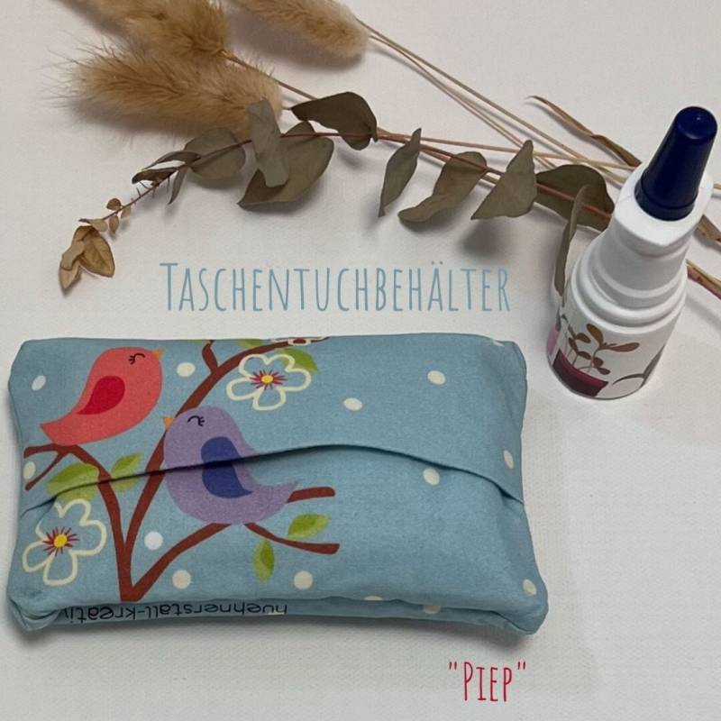 Ttt-02 Taschentüchertasche/Taschentuchbehälter Unterwegs Nachhaltig Tatüta Stofftasche Papiertaschentücher Geräuschlos Auspacken von HuehnerstallShop