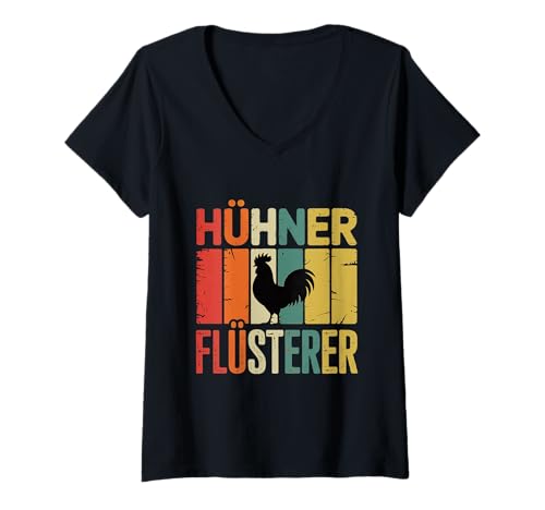 Damen Hühner Flüsterer Hühnerzüchter Hühnerhalter T-Shirt mit V-Ausschnitt Damen Hühner Flüsterer Hühnerzüchter Hühnerhalter T-Shirt mit V-Ausschnitt von Hühnerzüchter Landwirt Hühnerhalter