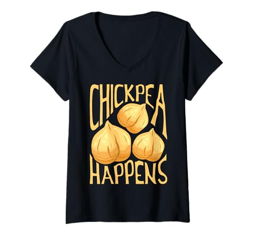 Damen Kichererbsen passiert T-Shirt mit V-Ausschnitt Damen Kichererbsen passiert T-Shirt mit V-Ausschnitt von Hülsenfrüchte Liebe