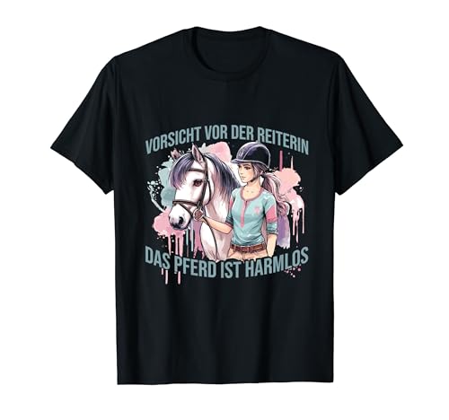 Pferde Pferd Reiterin Pferd Mädchen T-Shirt Pferde Pferd Reiterin Pferd Mädchen T-Shirt von Hufeisen Reiten Pferd Mädchen Tshirt