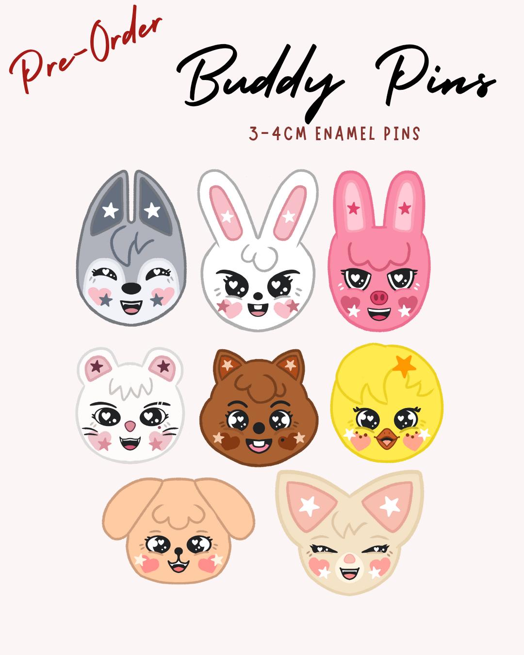 Buddy Emaille Pins [Vorbestellung] von Hufflemoon