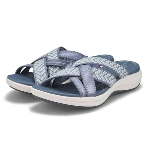 Hufu Orthopädische Sandalen Damen, Leichte Bequeme Sandalen mit Fußgewölbeunterstützung, Sommer Rutschfest Sandaletten, Freizeit Hausschuhe für Frauen von Hufu