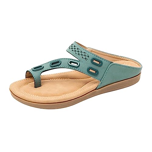 Hufu Sandalen Damen Sommer, Valgus Schuhe Zehentrenner Sandaletten, PU Loop Toe Orthopädische Shoes, Valgus Big Toe Strandsandalen (Grün, Erwachsene, Damen, 40.5, Numerisch, EU Schuhgrößensystem, M) Hufu Sandalen Damen Sommer, Valgus Schuhe Zehentrenner Sandaletten, PU Loop Toe Orthopädische Shoes, Valgus Big Toe Strandsandalen (Grün, Erwachsene, Damen, 40.5, Numerisch, EU Schuhgrößensystem, M) von Hufu