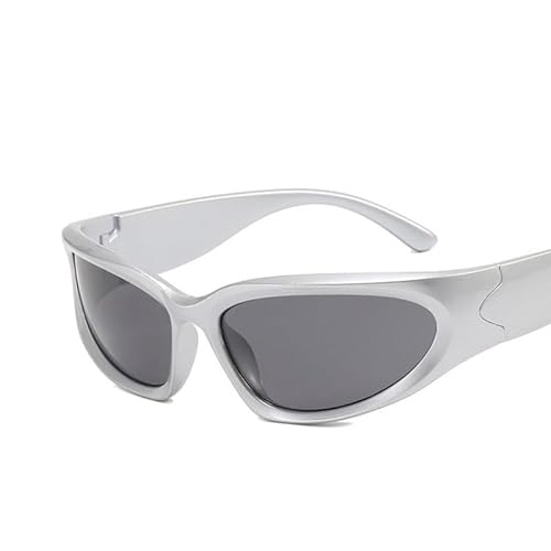 HugMiu Trendy Y2K gestaltete Sonnenbrille Frauen Männer Outdoor Radfahren Sport Sonnenbrille Vintage Sonnenbrille von HugMiu