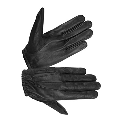 Hugger Herren Polizei-Handschuhe, ungefüttert, wasserabweisend, Leder, schwarz, XXX-Large von Hugger Glove Company
