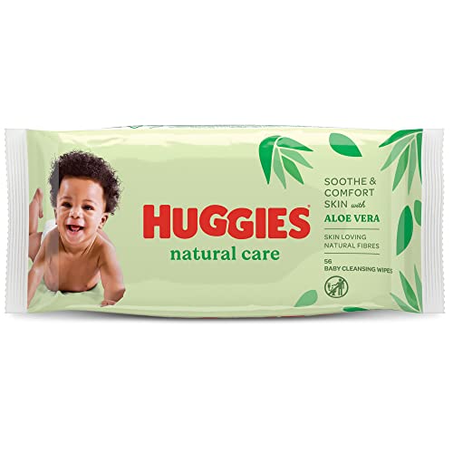 Huggies Natural Care Baby-Feuchttücher, 56 Tücher (Verpackungsdesign kann variieren) von HUGGIES