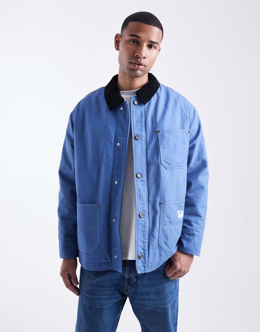 HUGO BLUE - Brams - Oversize-Arbeiterjacke in Mittelblau von Hugo Blue