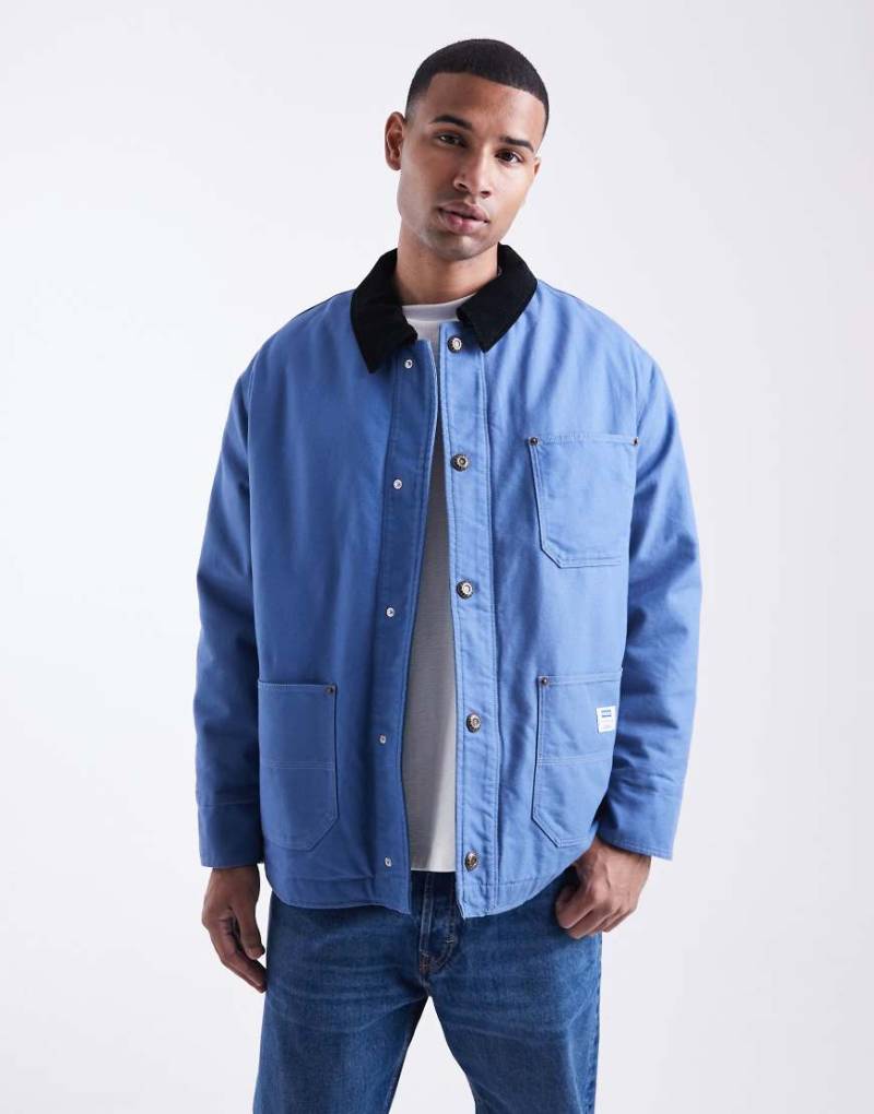 HUGO BLUE - Brams - Oversize-Arbeiterjacke in Mittelblau von Hugo Blue