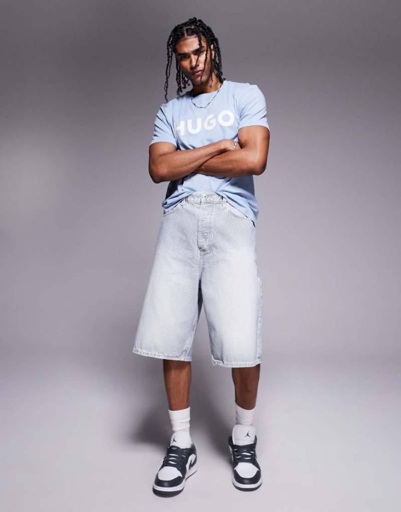 HUGO Blue - Aman - Shorts in Hellblau mit lässigem Schnitt von Hugo Blue