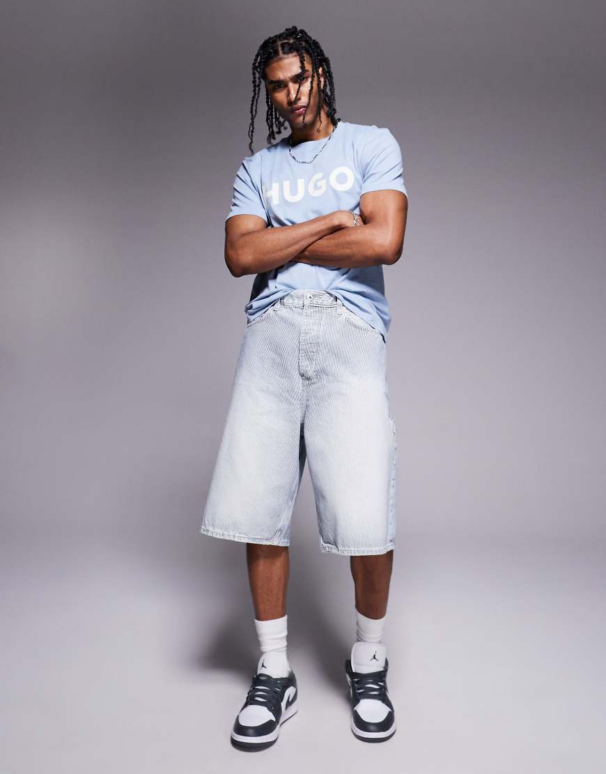 HUGO Blue - Aman - Shorts in Hellblau mit lässigem Schnitt von Hugo Blue