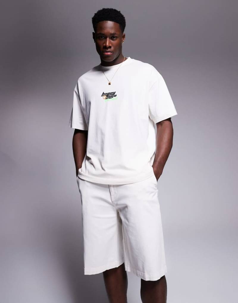 HUGO Blue - Baggy-Shorts in Stein-Neutral von Hugo Blue