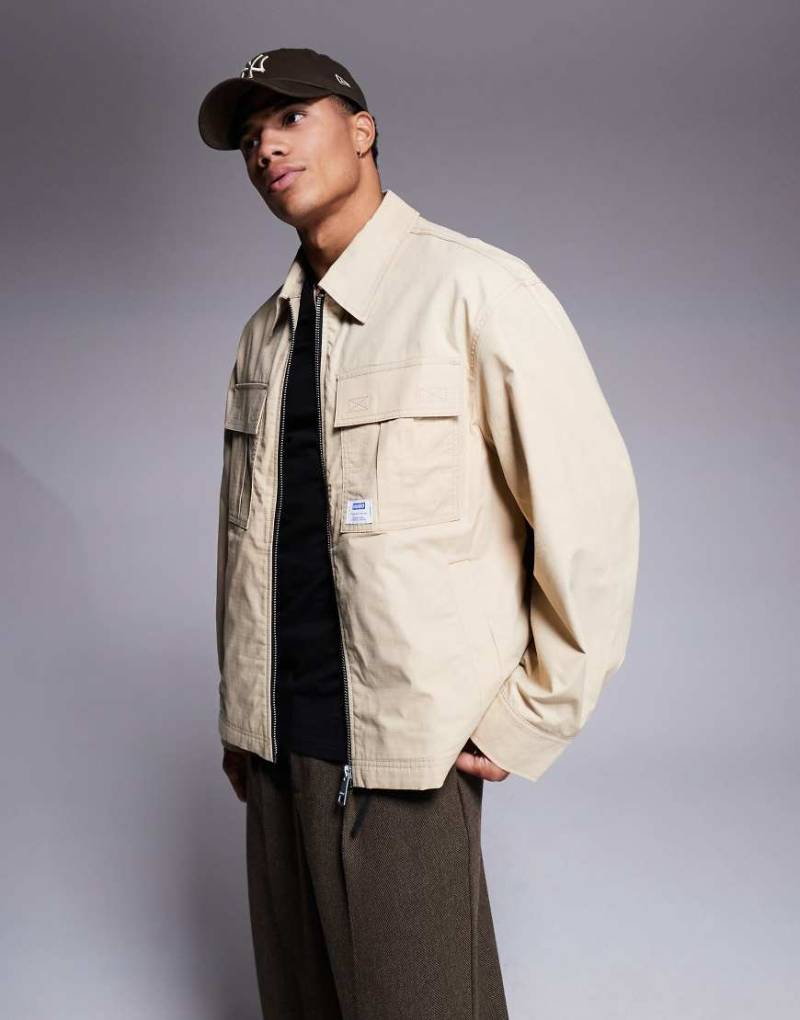HUGO Blue - Bino - Jacke in Beige mit Kragen-Neutral von Hugo Blue