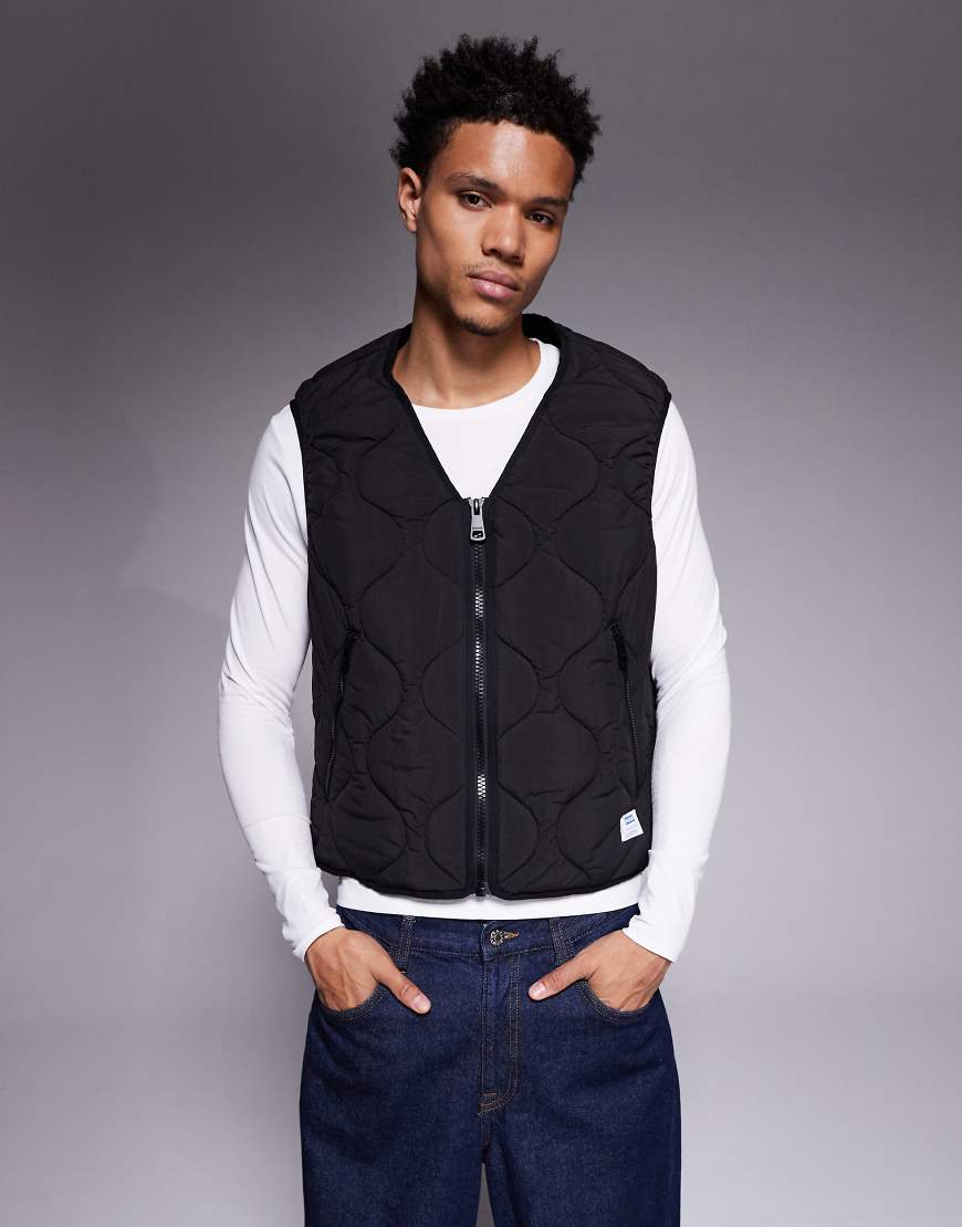 HUGO Blue - Bocolino - Gesteppte Relaxed-Fit-Weste in Schwarz von Hugo Blue