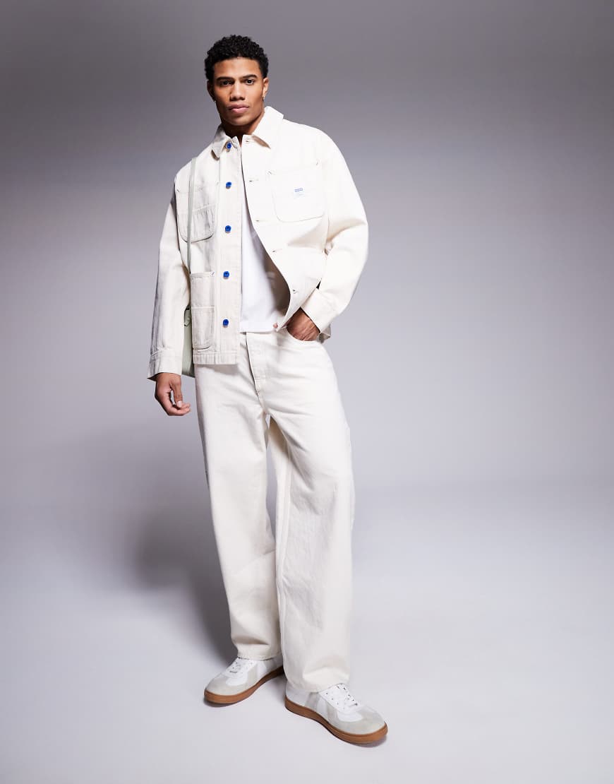 HUGO Blue - Gerade geschnittene Carpenter-Jeans in Ecru, Kombiteil-Neutral von Hugo Blue