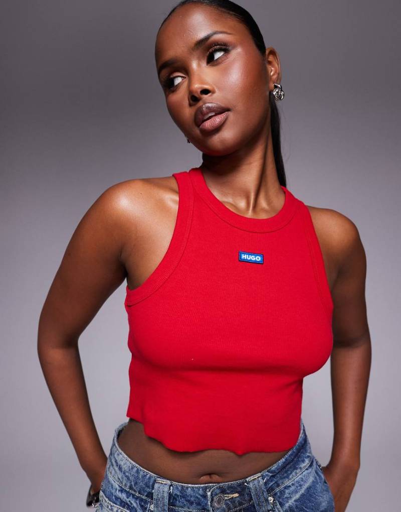 HUGO Blue - Knapp geschnittenes Tanktop in Rot von Hugo Blue