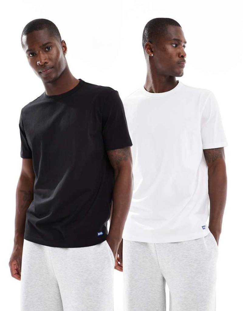 HUGO Blue - Naolo - 2er-Pack T-Shirts in Schwarz und Weiß-Bunt von Hugo Blue
