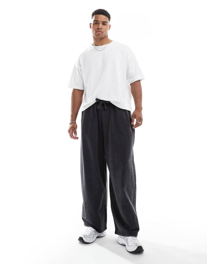 HUGO Blue - Nebutro - Jogginghose in Schwarz mit geradem Bein von Hugo Blue