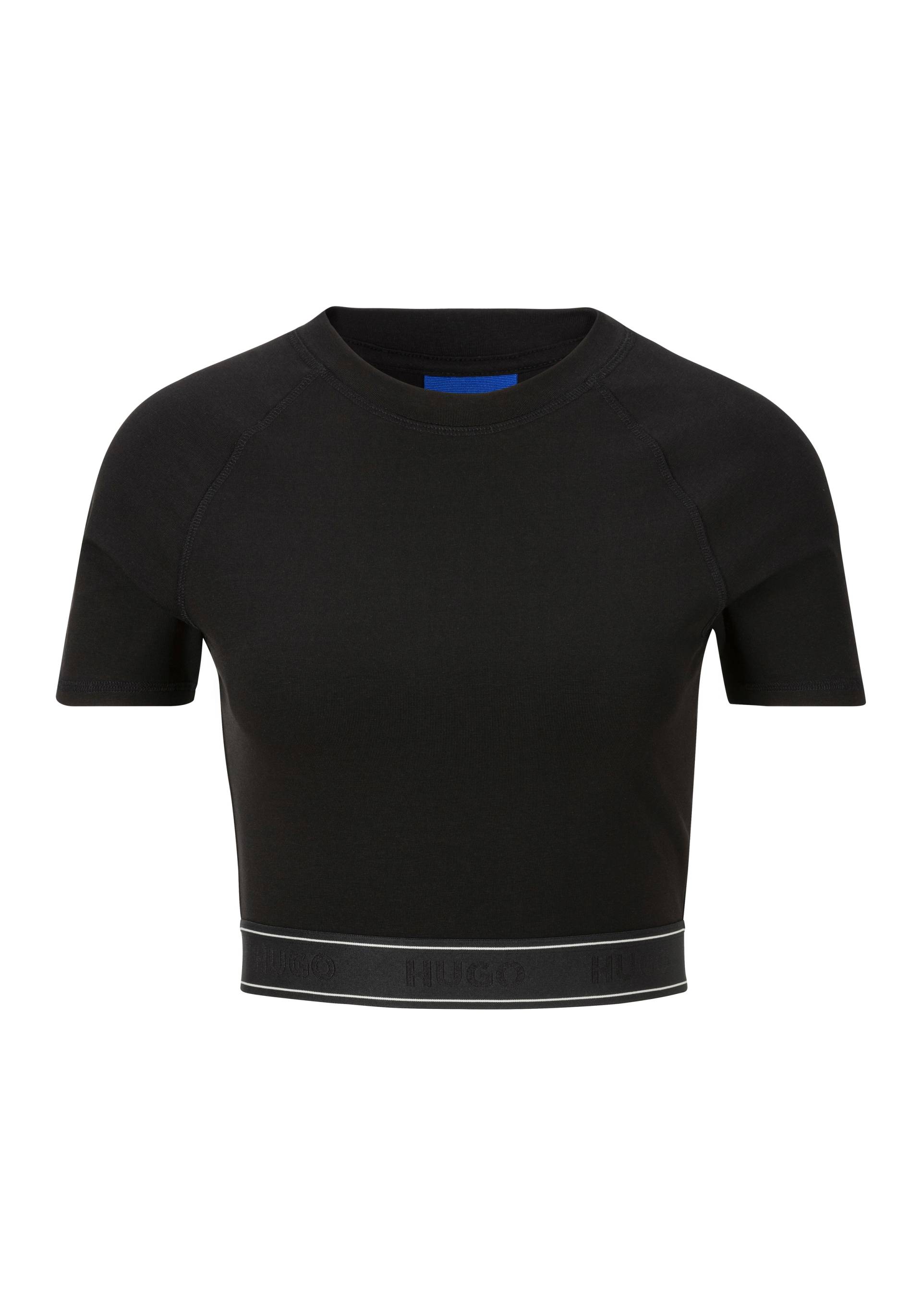 HUGO Blue T-Shirt "Dolly" mit Logo-Elastiktape, cropped von Hugo Blue