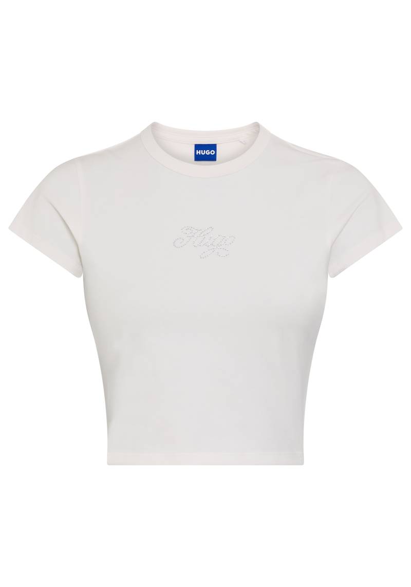 HUGO Blue T-Shirt "Dome" Cropped Fit, mit Logoschriftzug von Hugo Blue