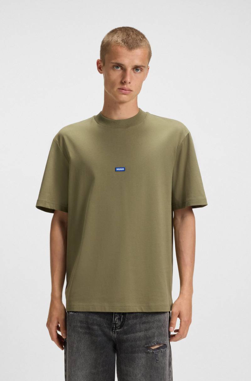 HUGO Blue T-Shirt "Nieros" mit Logo-Patch von Hugo Blue