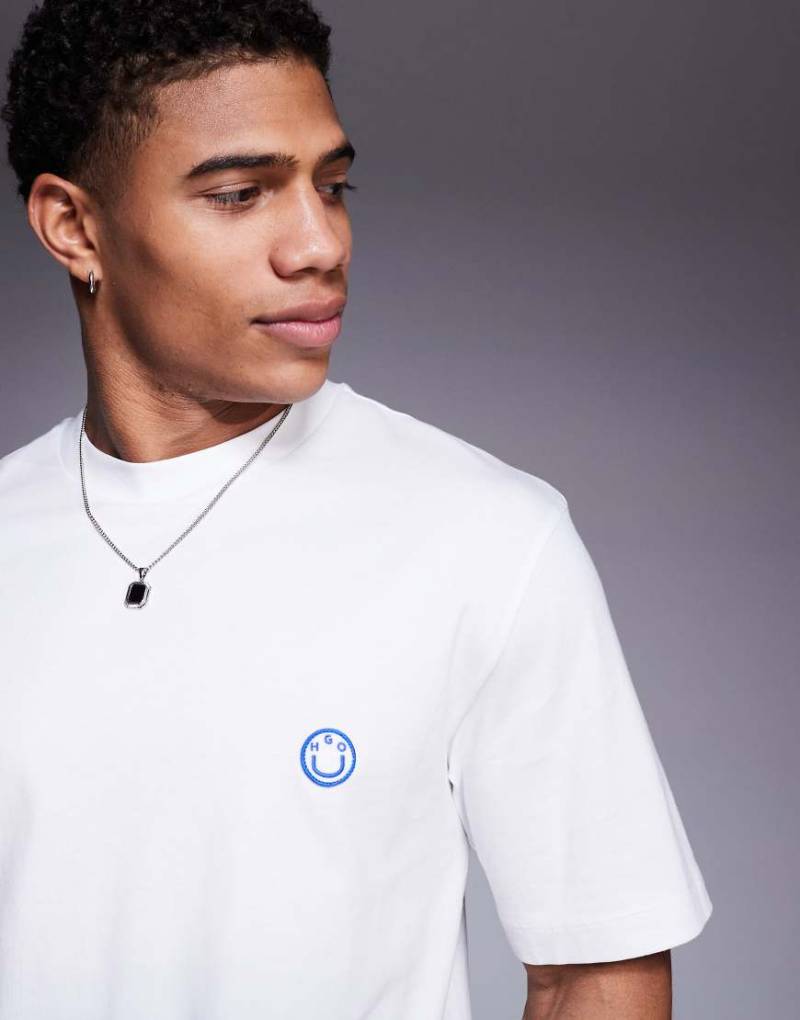 HUGO Blue - T-Shirt in Weiß mit Logo von Hugo Blue